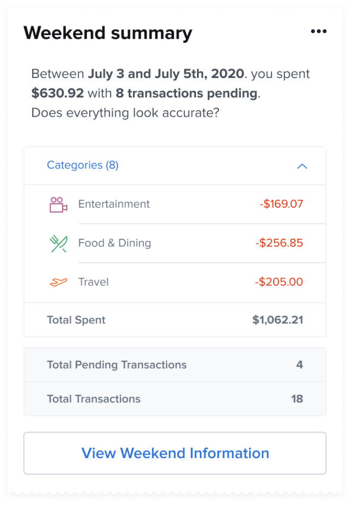 MX mobile financial story card