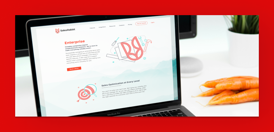 SalesRabbit supporting product screen